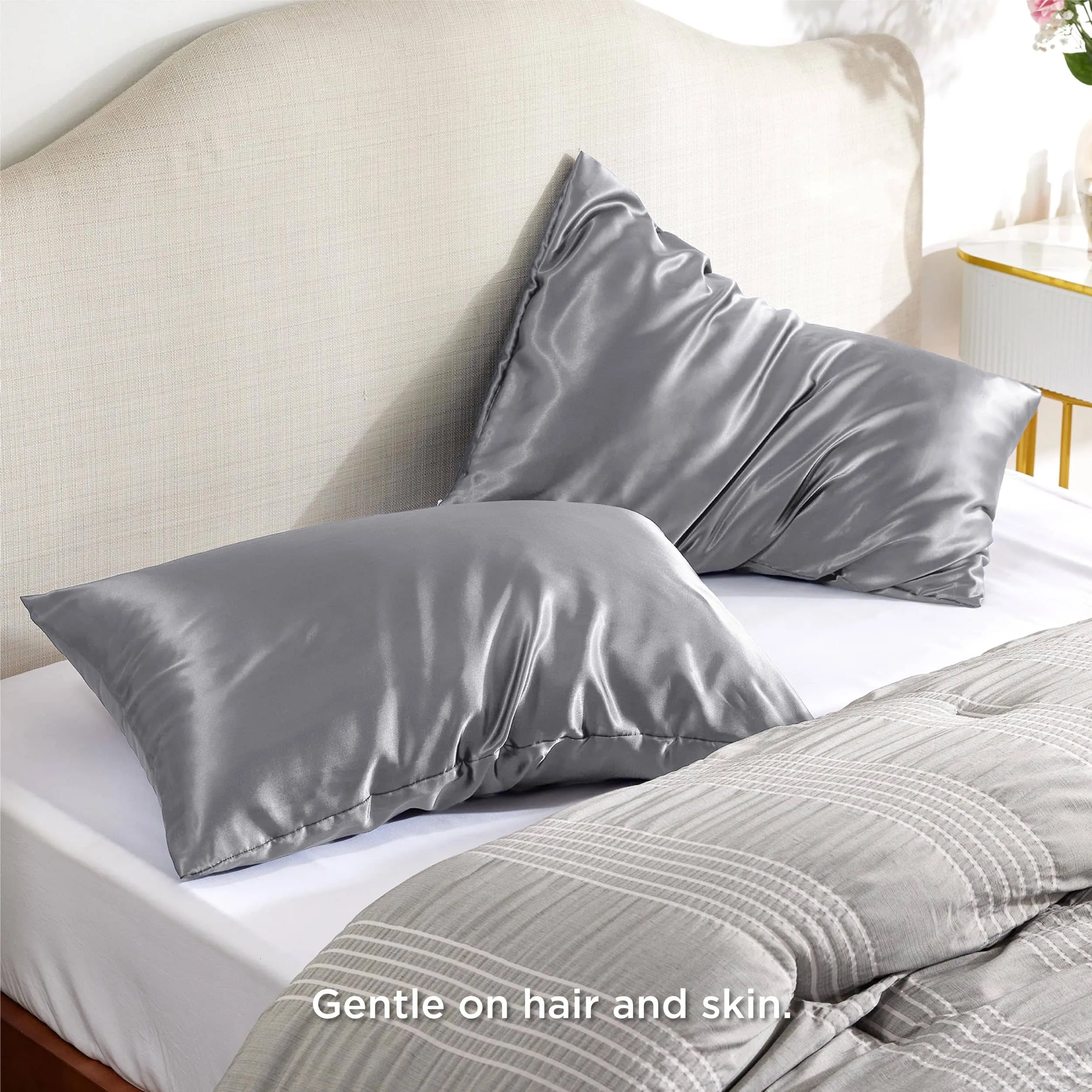 Zipper Closure Satin Pillowcases