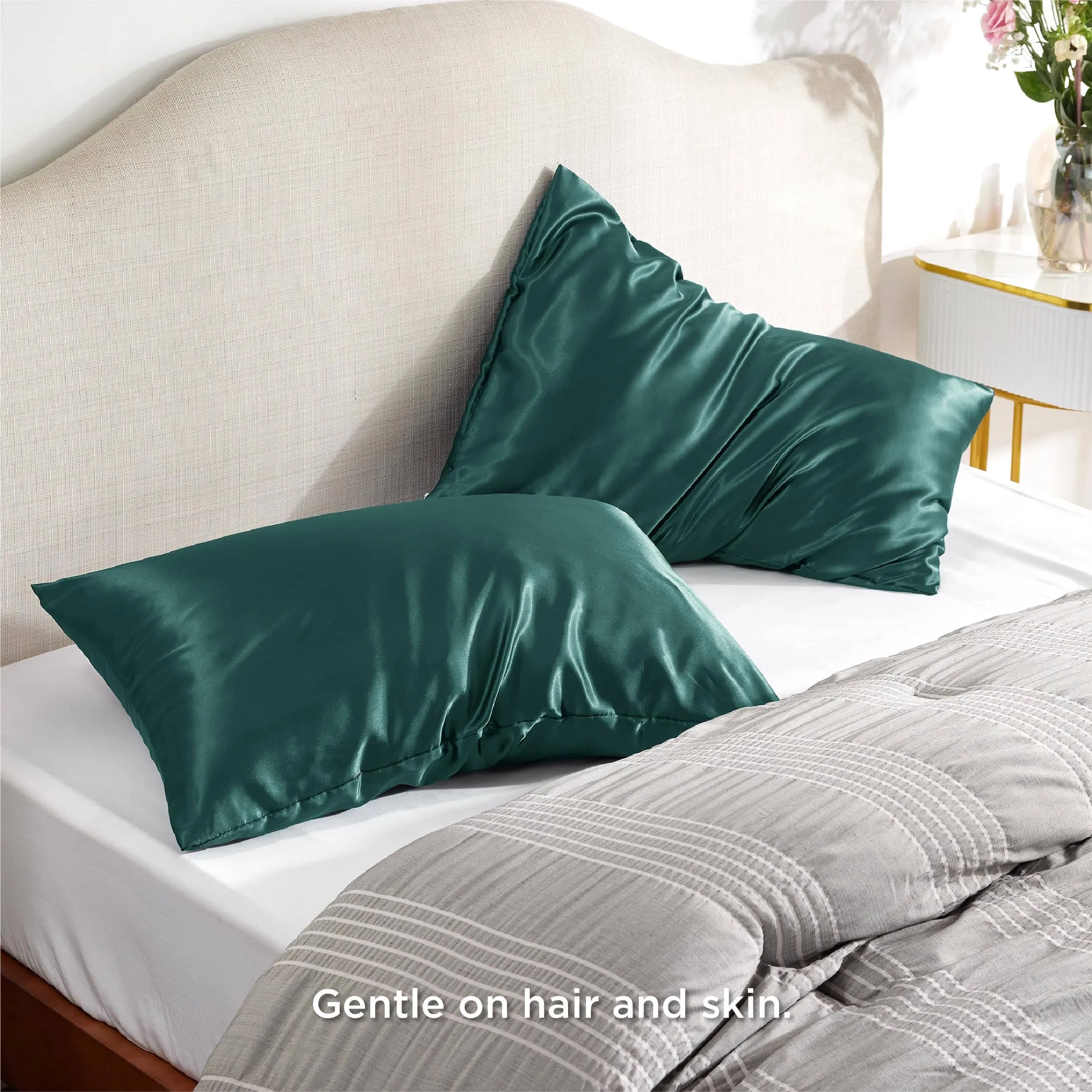 Zipper Closure Satin Pillowcases