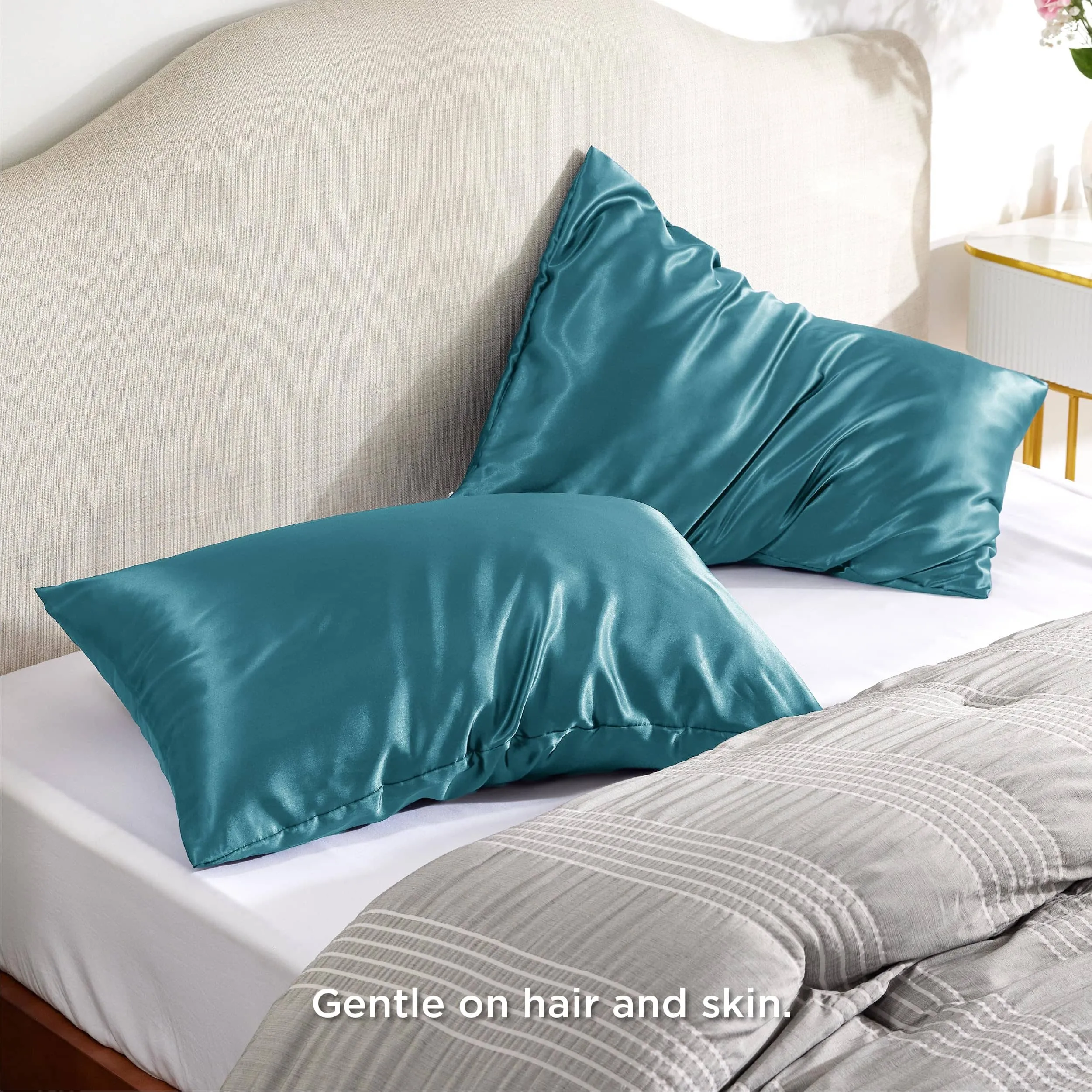 Zipper Closure Satin Pillowcases