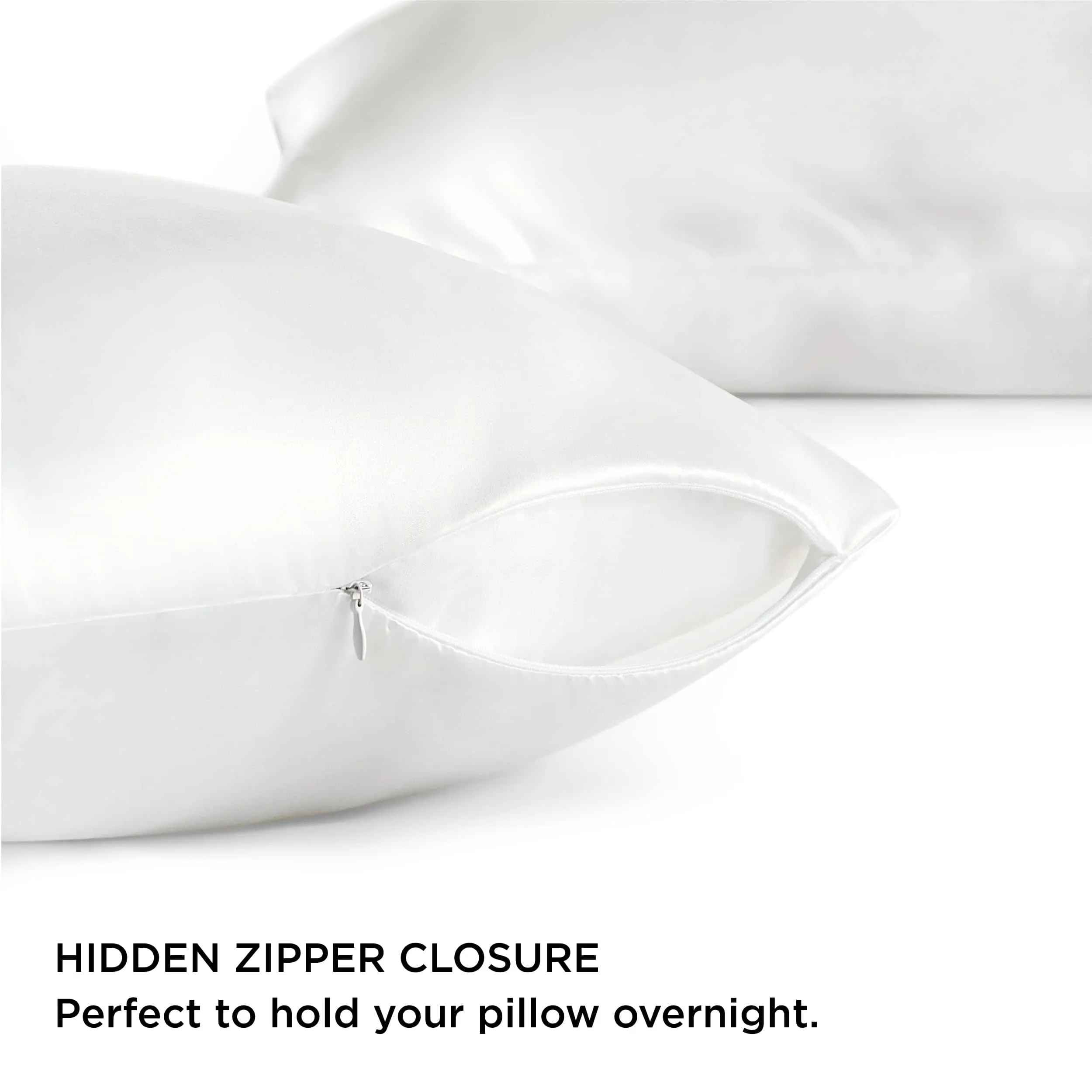 Zipper Closure Satin Pillowcases