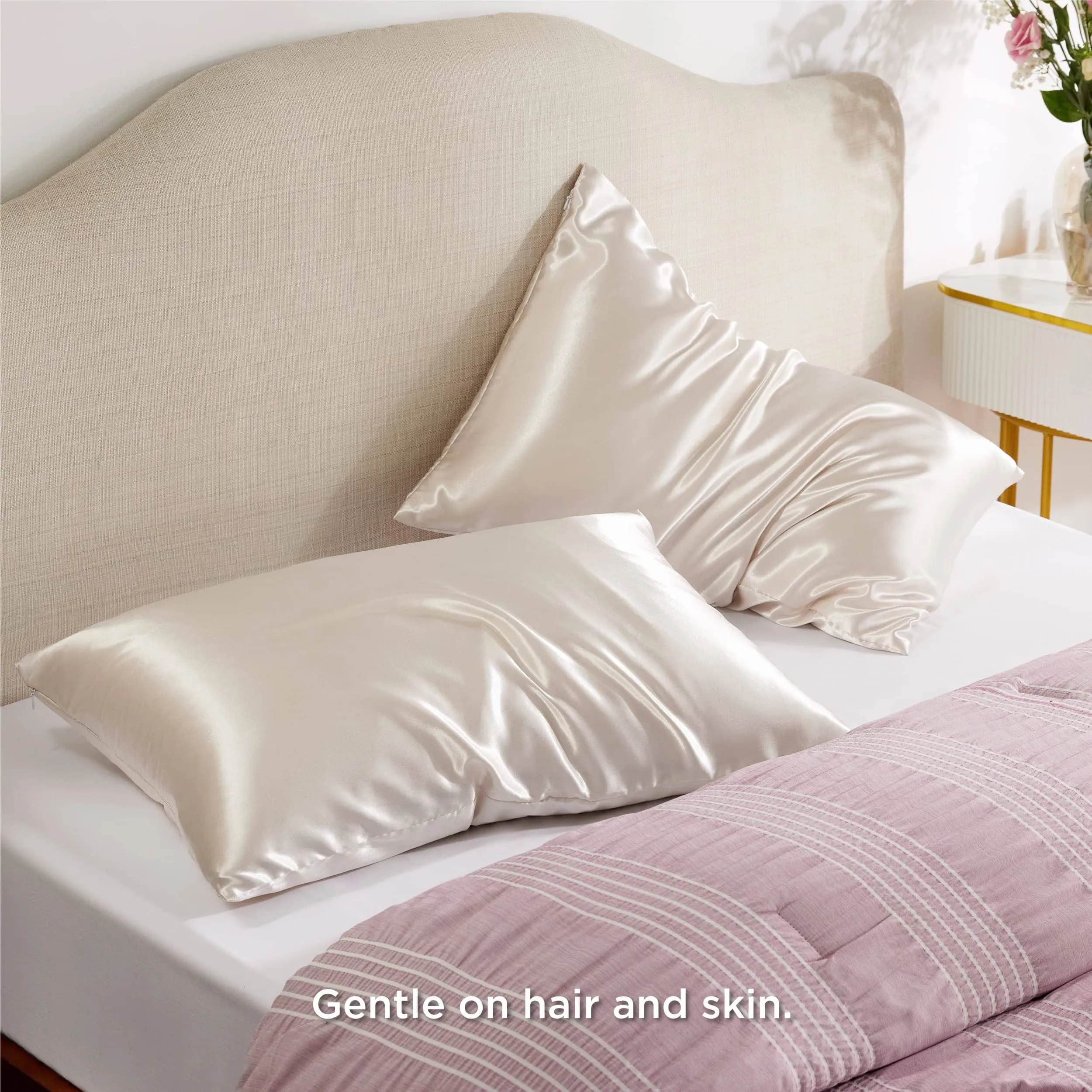 Zipper Closure Satin Pillowcases
