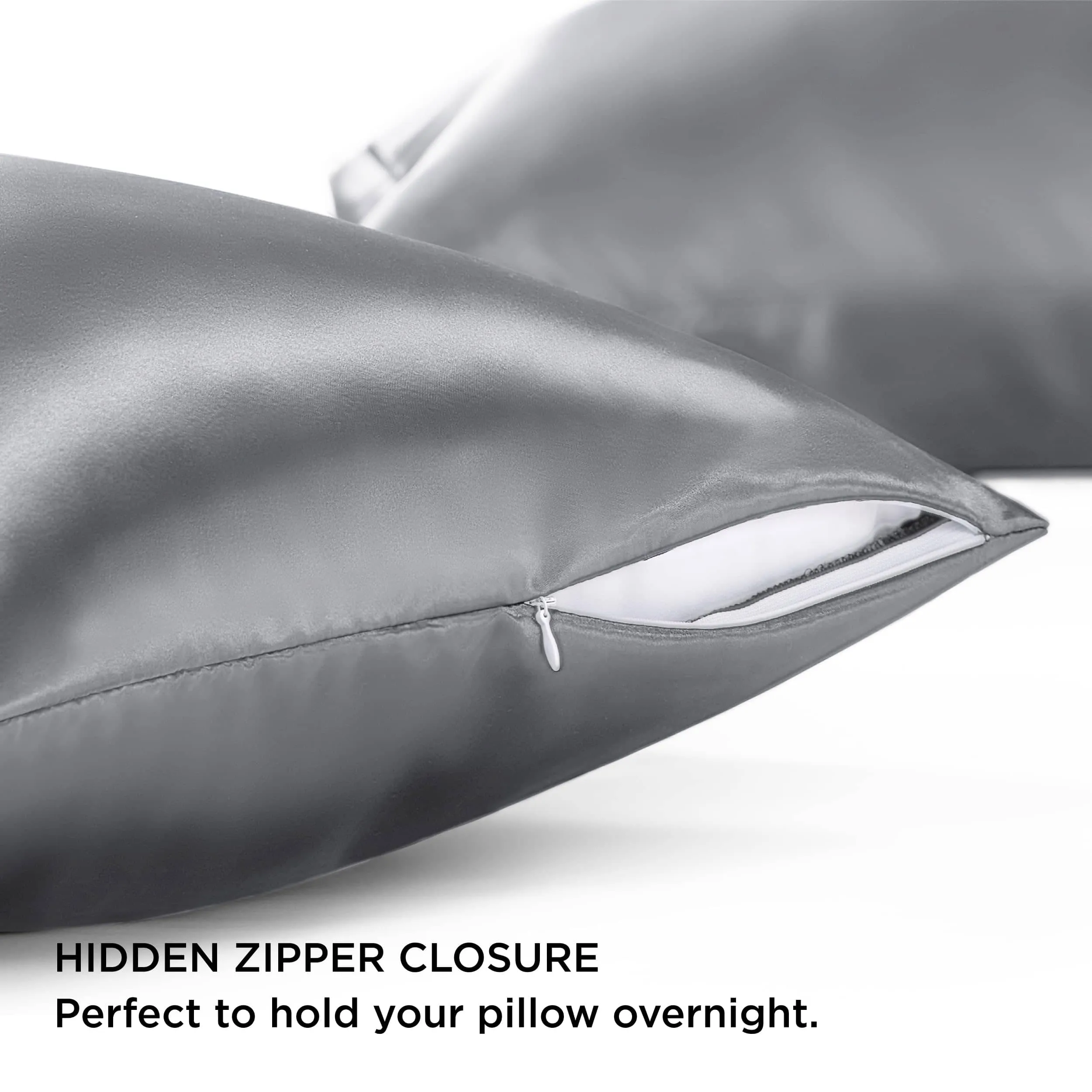Zipper Closure Satin Pillowcases
