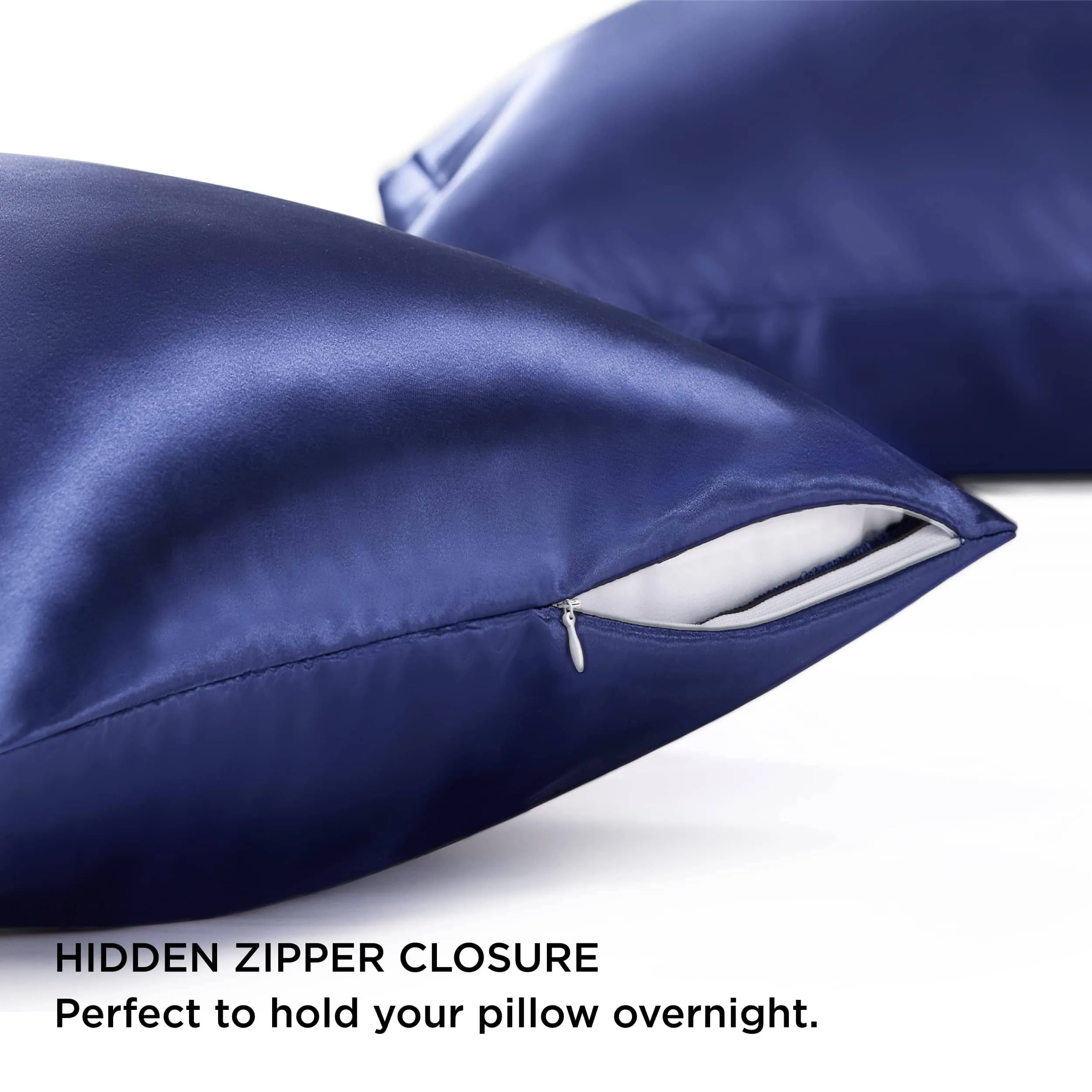 Zipper Closure Satin Pillowcases